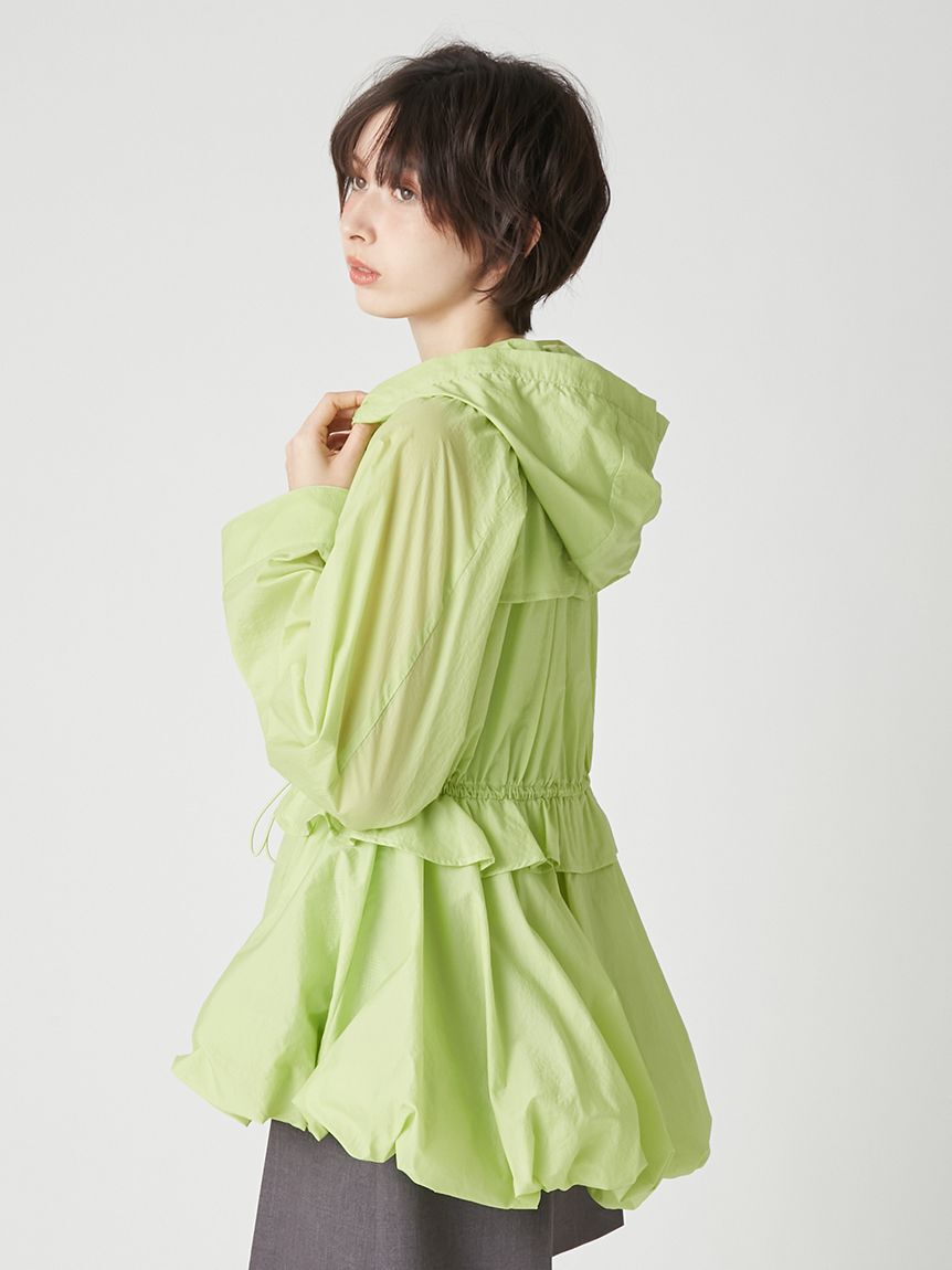 LILY BROWN「【UVカット】撥水ペプラムシアーブルゾン」|ブルゾン・スタジャン|