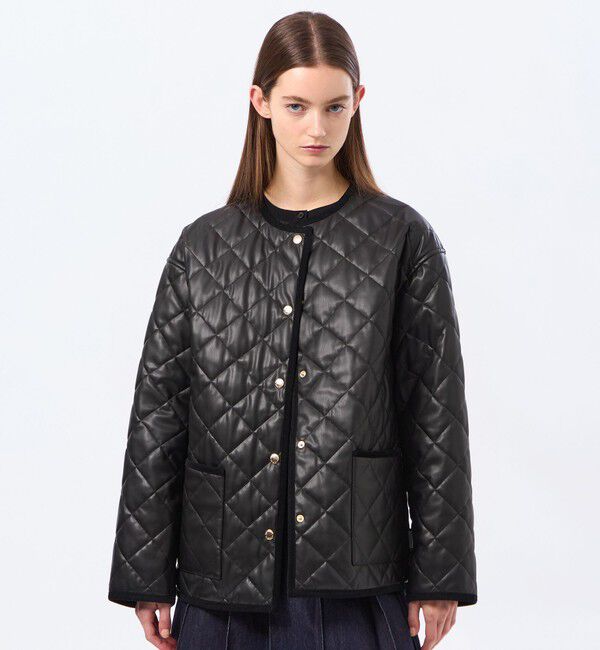 MACKINTOSH PHILOSOPHY「【WEB&一部店舗限定】【ROYTON MIDDL WIDE】Faux Leather」|ブルゾン・スタジャン|ブラック