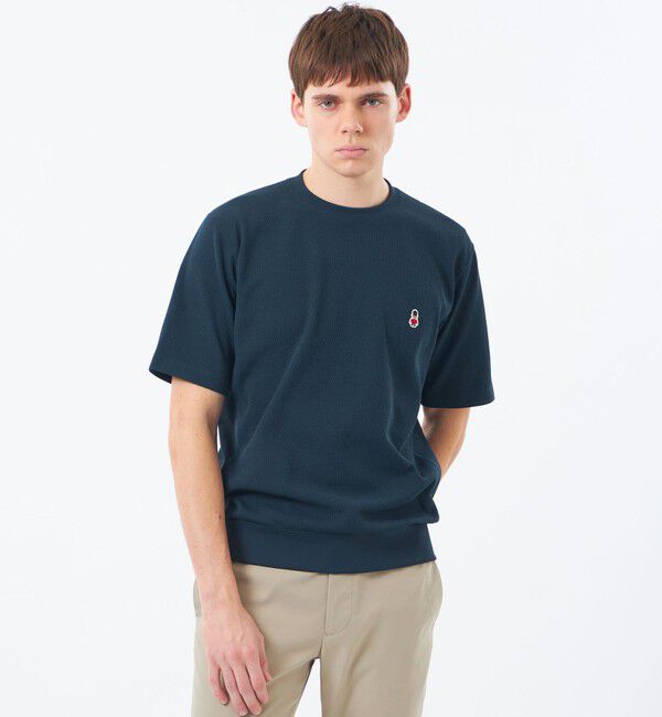 MACKINTOSH PHILOSOPHY「BUCKINGHAM BEAR スウェットTシャツ ミリタリーワッフル」|Tシャツ・カットソー|ネイビー