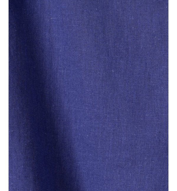 Lbc with Life「リネンコットンバンドカラー半袖シャツ」|シャツ・ブラウス|