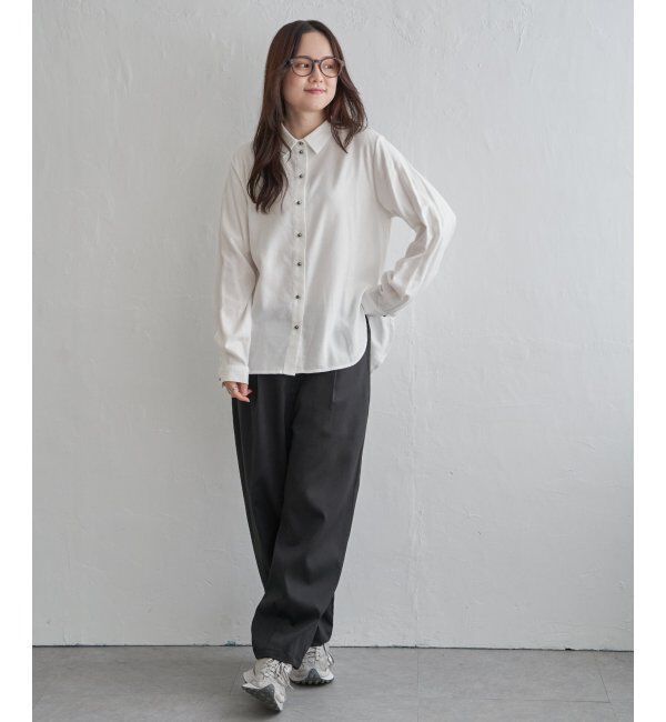 Lbc with Life「綿レーヨンメタルボタンシャツ」|シャツ・ブラウス|