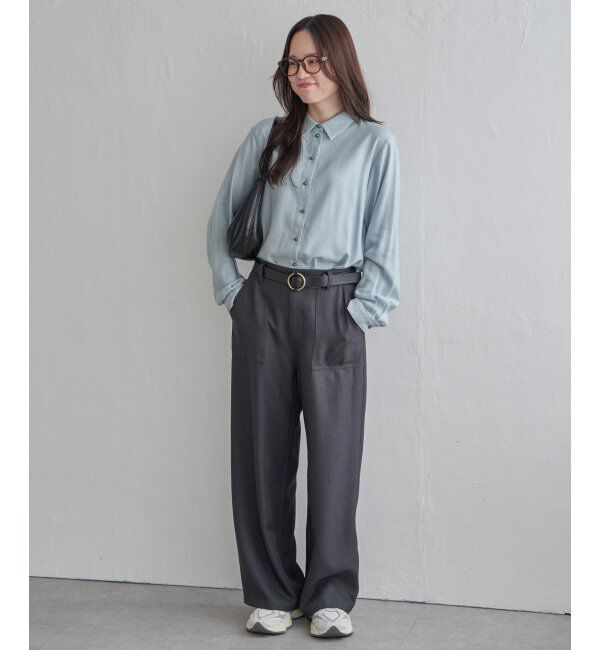 Lbc with Life「綿レーヨンメタルボタンシャツ」|シャツ・ブラウス|