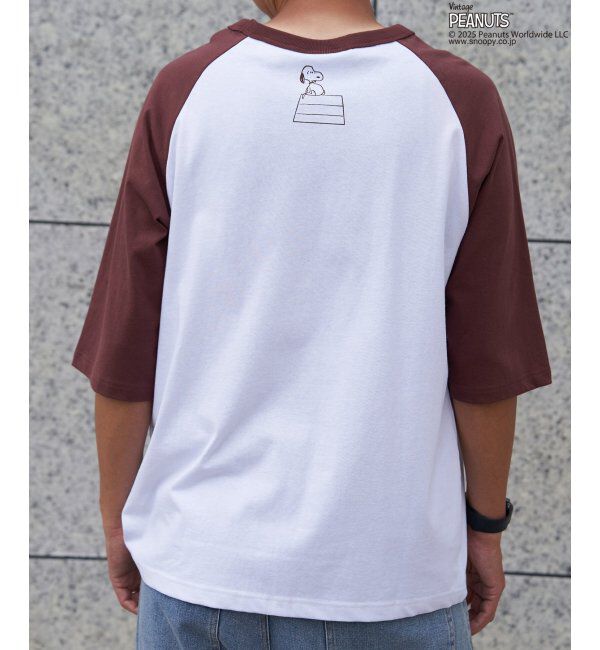 VENCE share style「PEANUTS ピーナッツ SNOOPY スヌーピー TP ビンテージラグランTシャツ」|Tシャツ・カットソー|