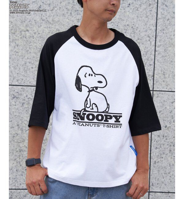 VENCE share style「PEANUTS ピーナッツ SNOOPY スヌーピー TP ビンテージラグランTシャツ」|Tシャツ・カットソー|