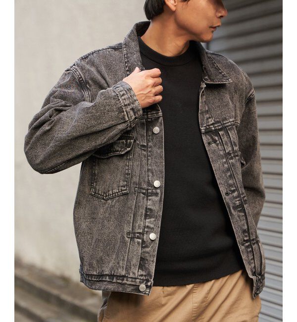 VENCE share style「デニムジャケット」|ブルゾン・スタジャン|ブラック