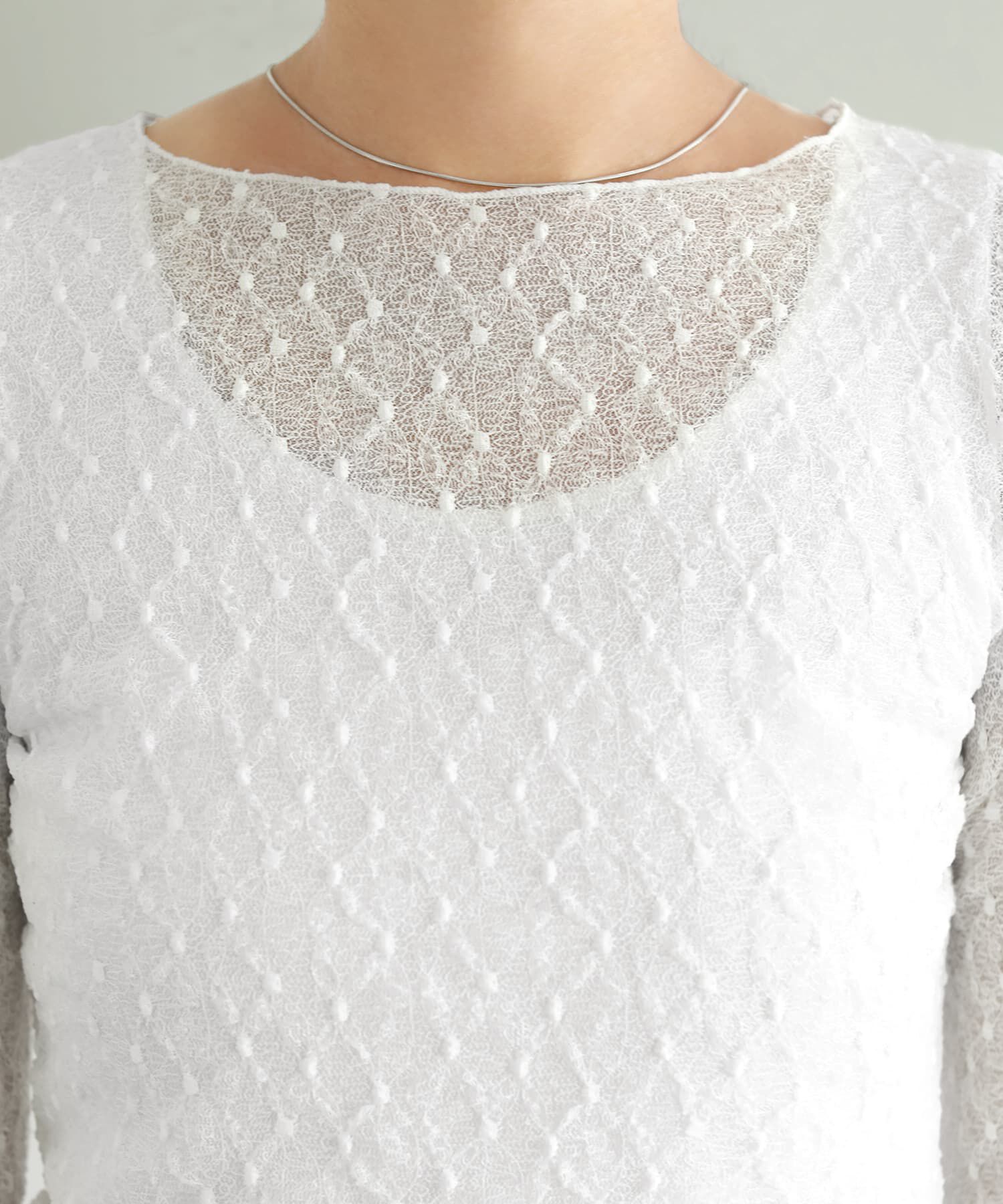 STYLE DELI「ストレッチドットレーストップス」|Tシャツ・カットソー|