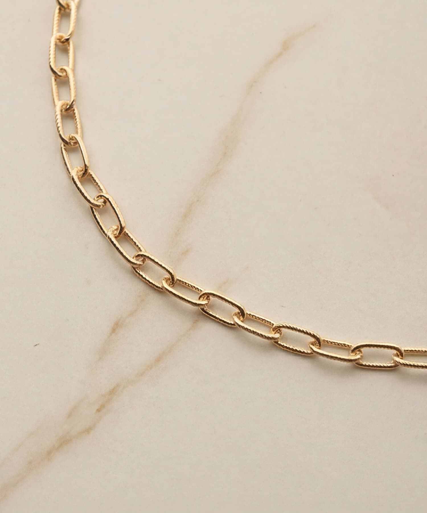 STYLE DELI「42cm表面加工リングチェーンネックレス」|ネックレス|