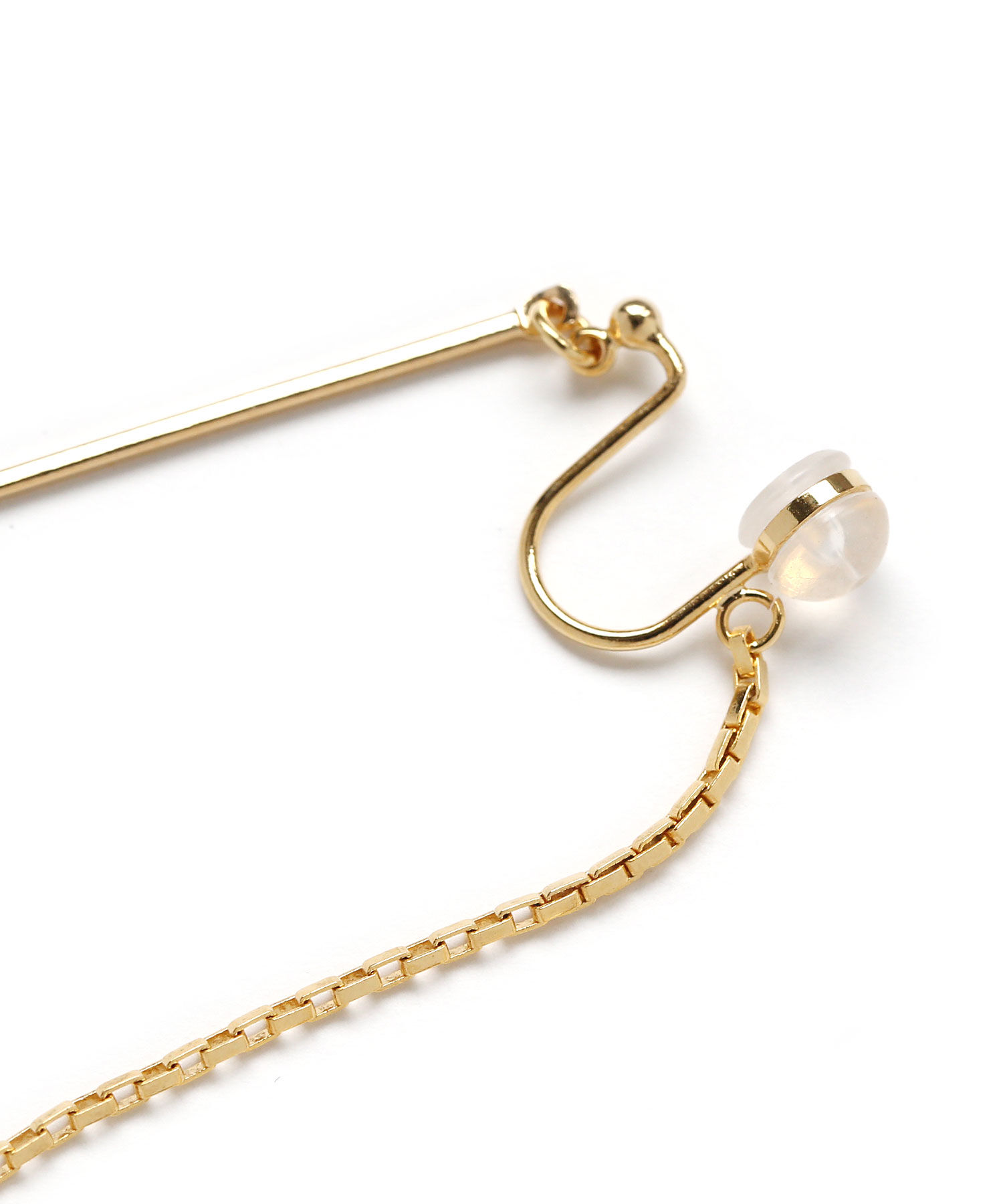 colleca la「ノンホール・バーとロングチェーンのイヤリング」|イヤリング|