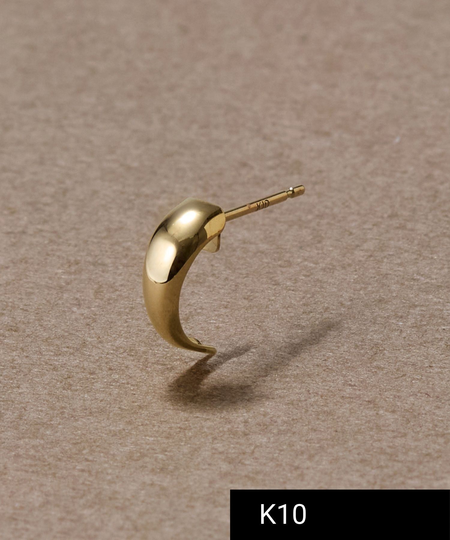 JUPITER「【K10】クレセントフープピアス/ユニセックス/片耳」|ピアス|ゴールド