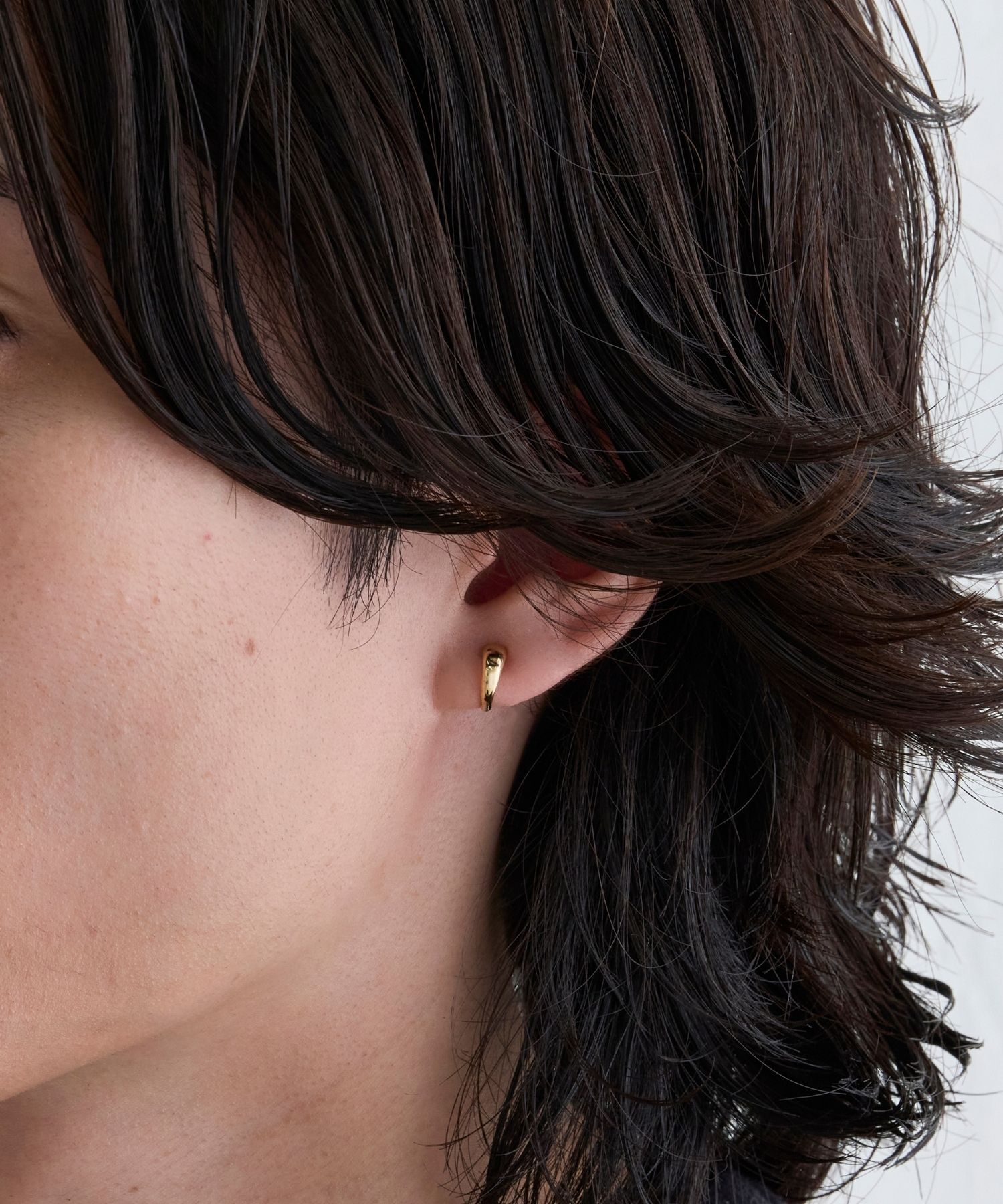 JUPITER「【K10】クレセントフープピアス/ユニセックス/片耳」|ピアス|