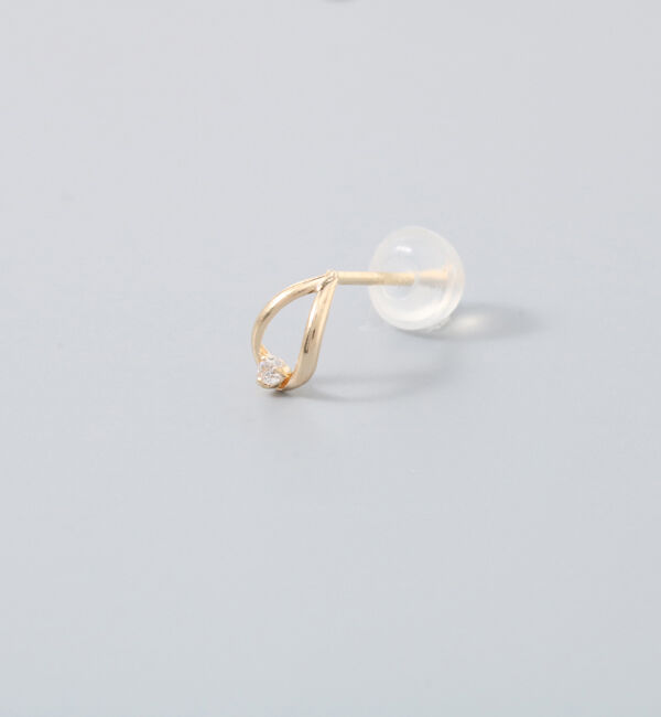 Phoebe「【K10】リーフダイヤモンドピアス/BOX付き」|ピアス|