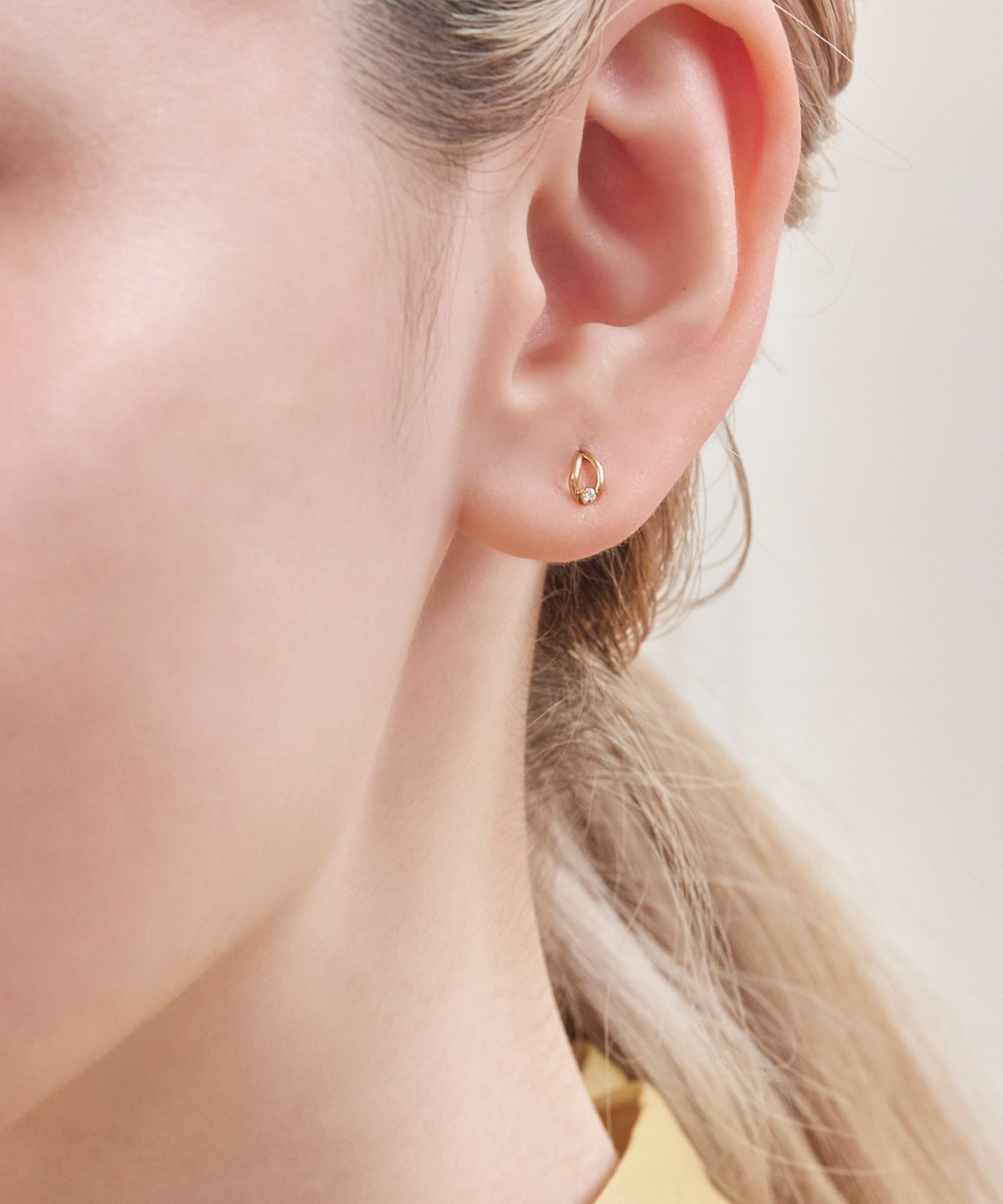 Phoebe「【K10】リーフダイヤモンドピアス/BOX付き」|ピアス|