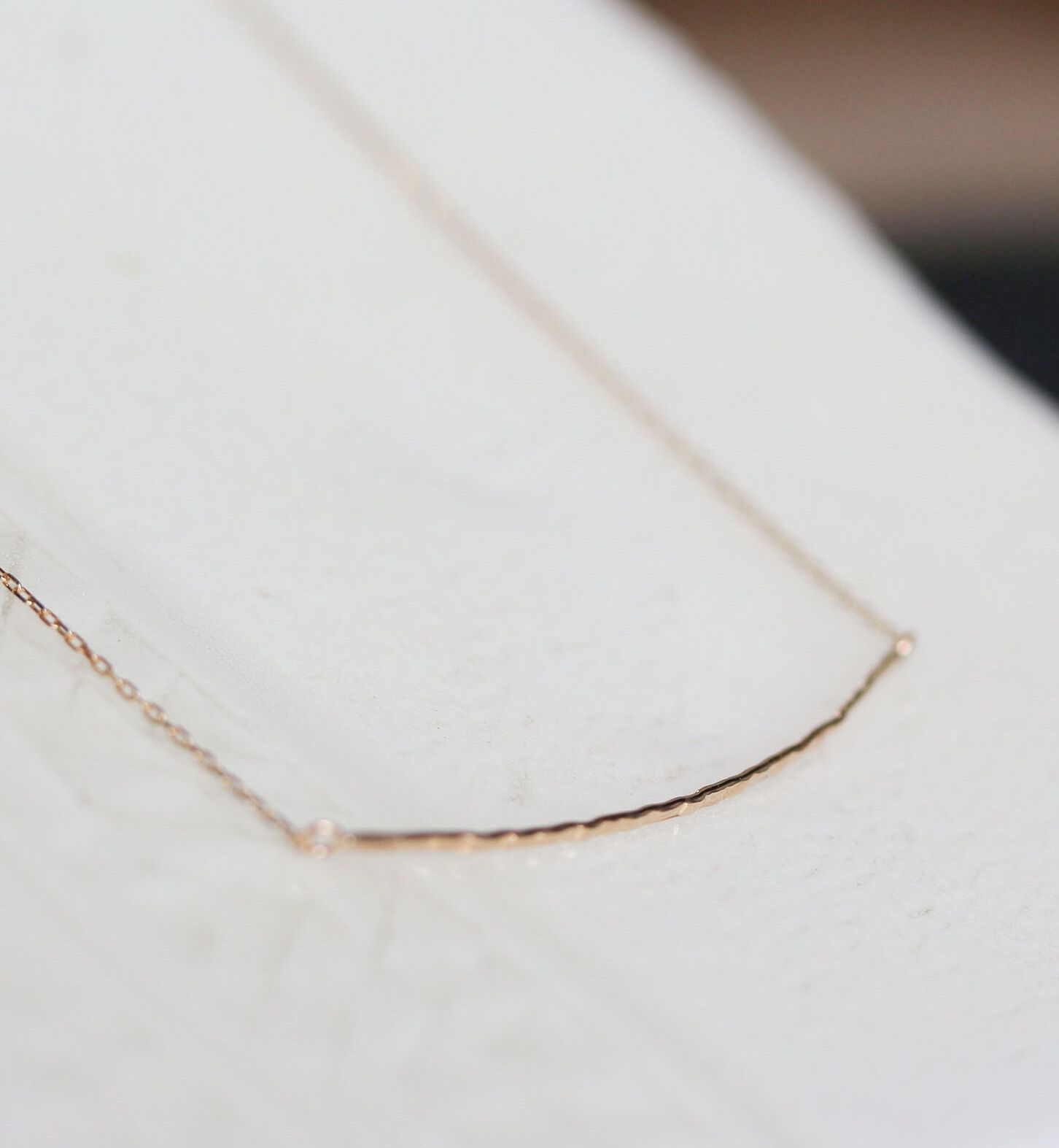  「ゴールド ライン ネックレス | K10YG」|ネックレス|