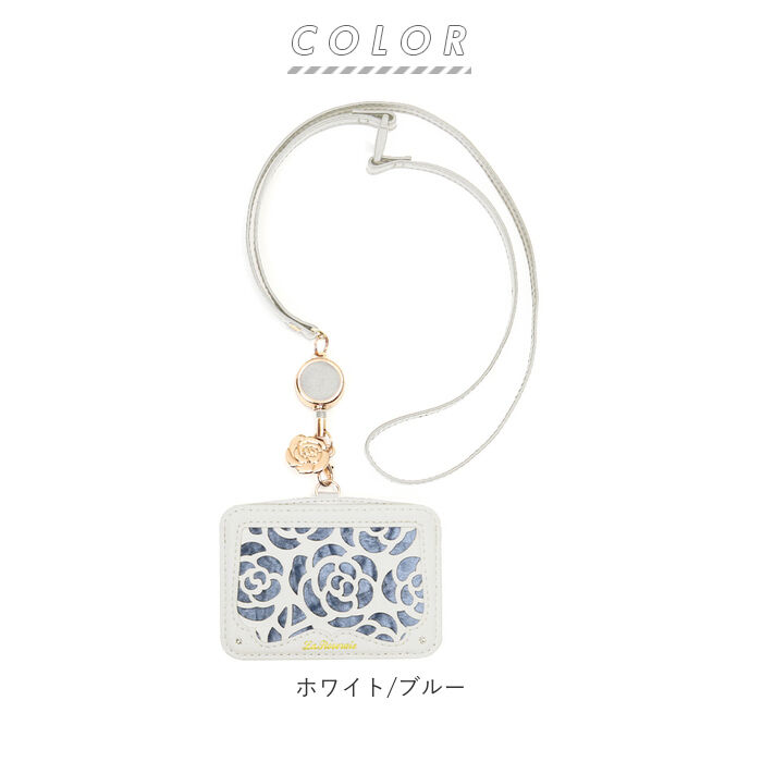 BACKYARD FAMILY「パスケース 定期入れ レディース 通販 薔薇 バラ リール付き カードケース カード入れ」|定期入れ|