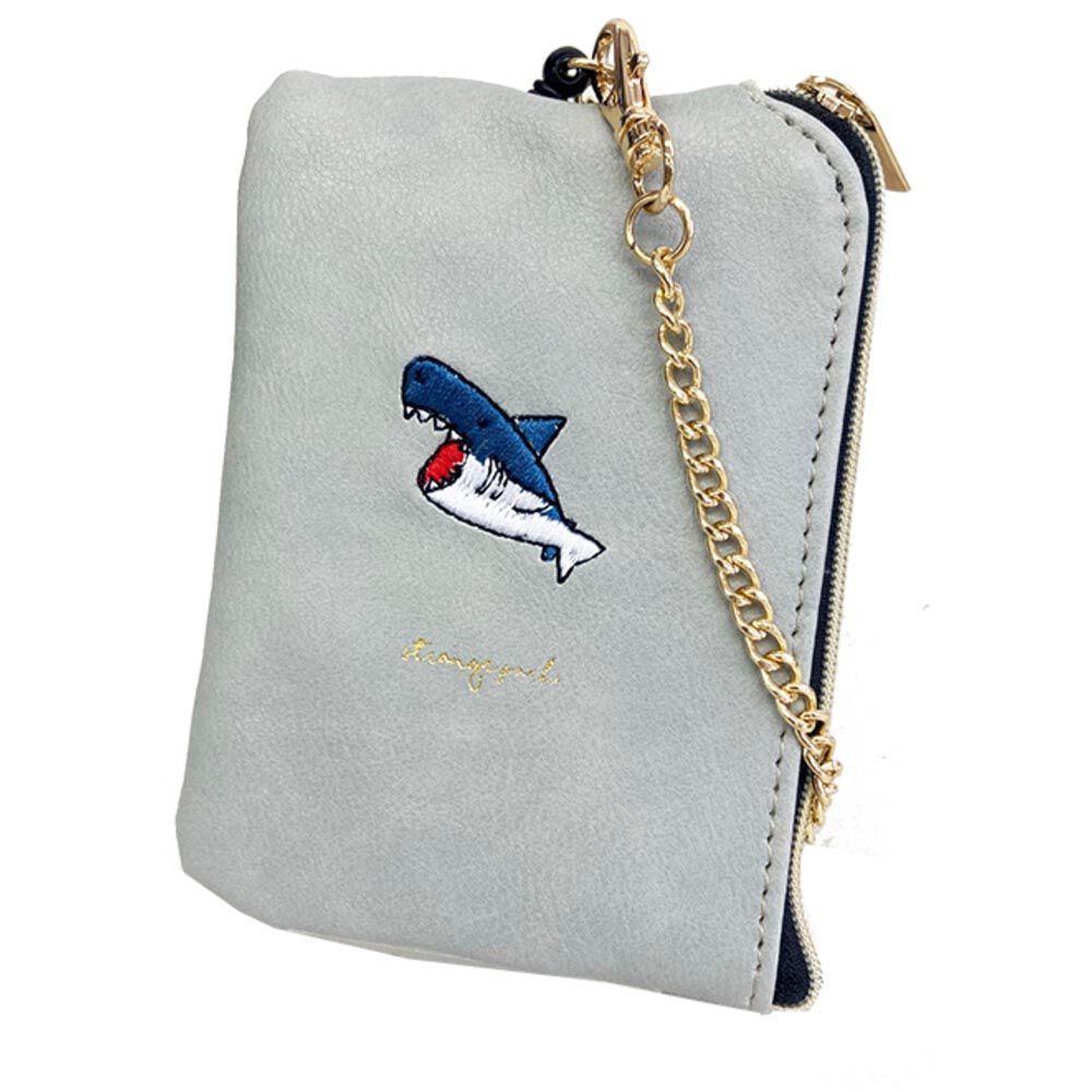 BACKYARD FAMILY「コインケース キーリング付 通販 小銭入れ 小物入れ ポーチ リール付き 財布 サイフ さいふ」|コインケース|グレー1