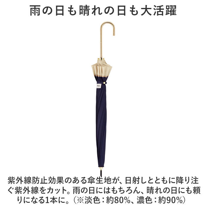 BACKYARD FAMILY「雨傘 長傘 レディース 通販 傘 長雨傘 手開き 55cm 16本骨 晴雨兼用 紫外線対策」|傘|