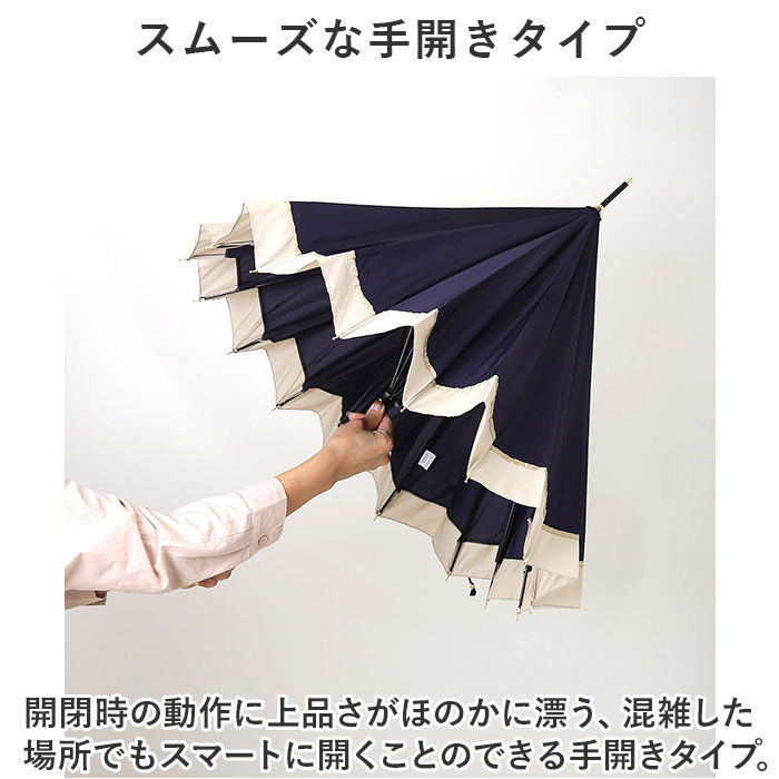 BACKYARD FAMILY「雨傘 長傘 レディース 通販 傘 長雨傘 手開き 55cm 16本骨 晴雨兼用 紫外線対策」|傘|