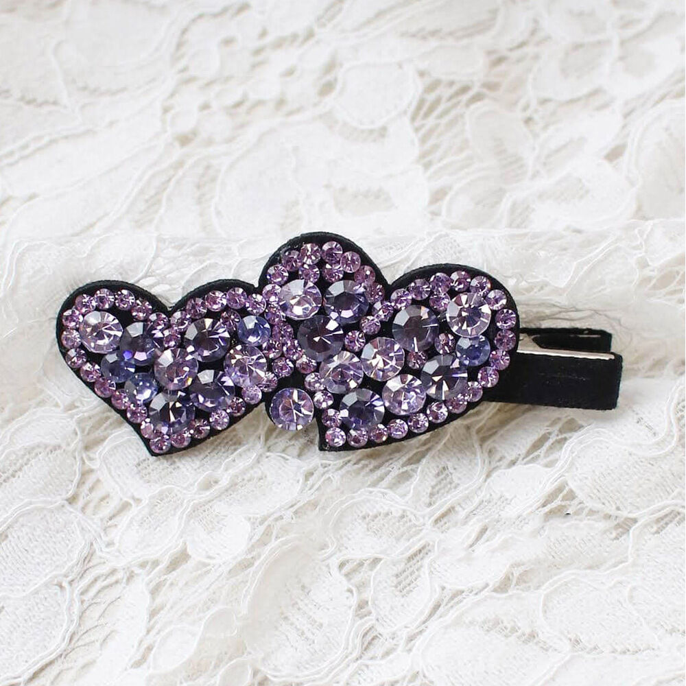 BACKYARD FAMILY「ヘアクリップ ハート 小さめ 通販 ヘア クリップ ヘアピン 髪飾り 髪留め キッズ 女の子 子供」|その他|パープル1