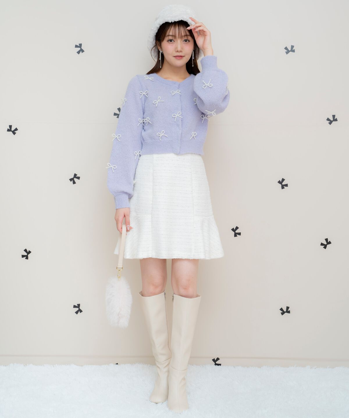 WILLSELECTION「リボンパーツ付きカーディガン」|カーディガン|