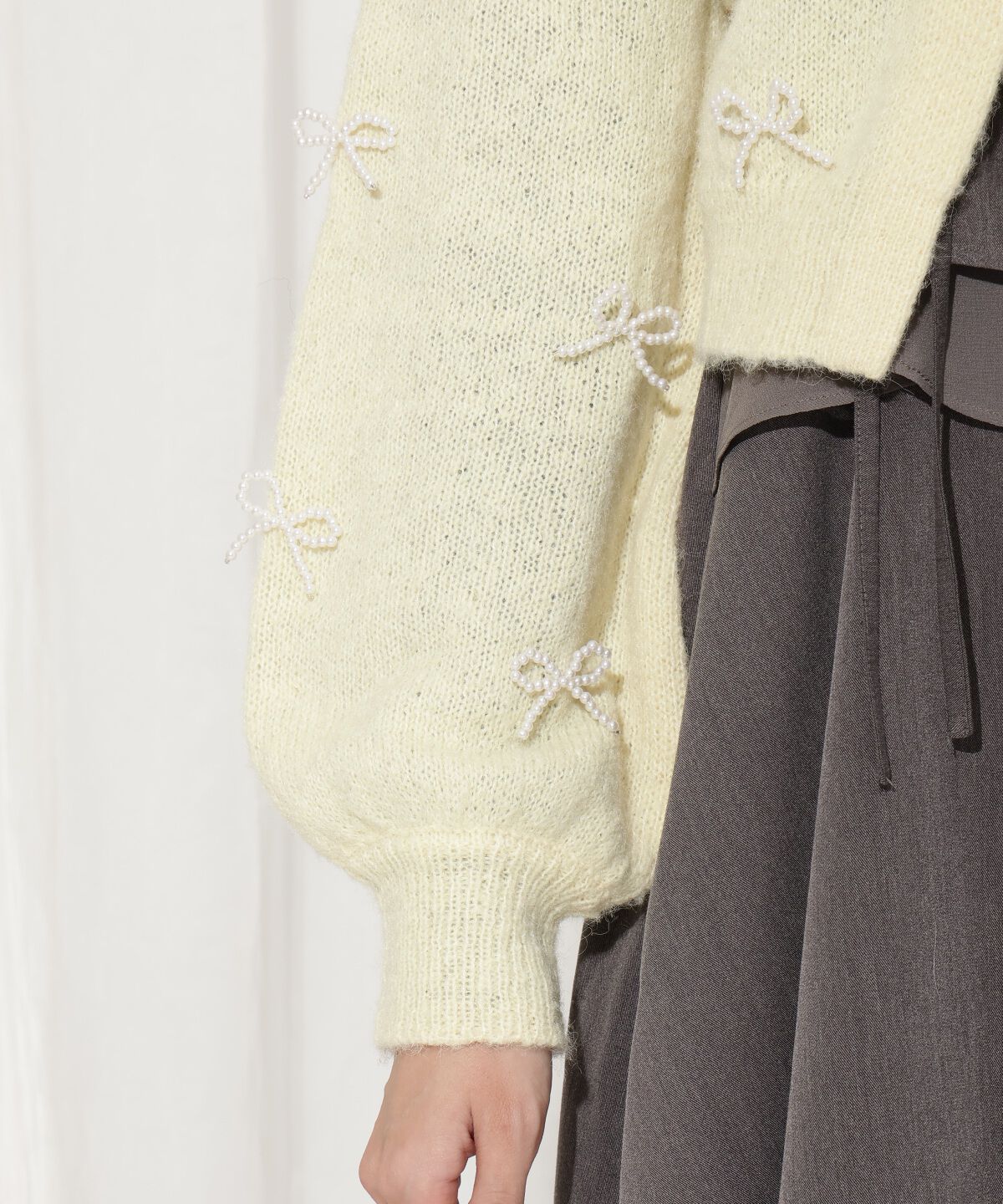 WILLSELECTION「リボンパーツ付きカーディガン」|カーディガン|