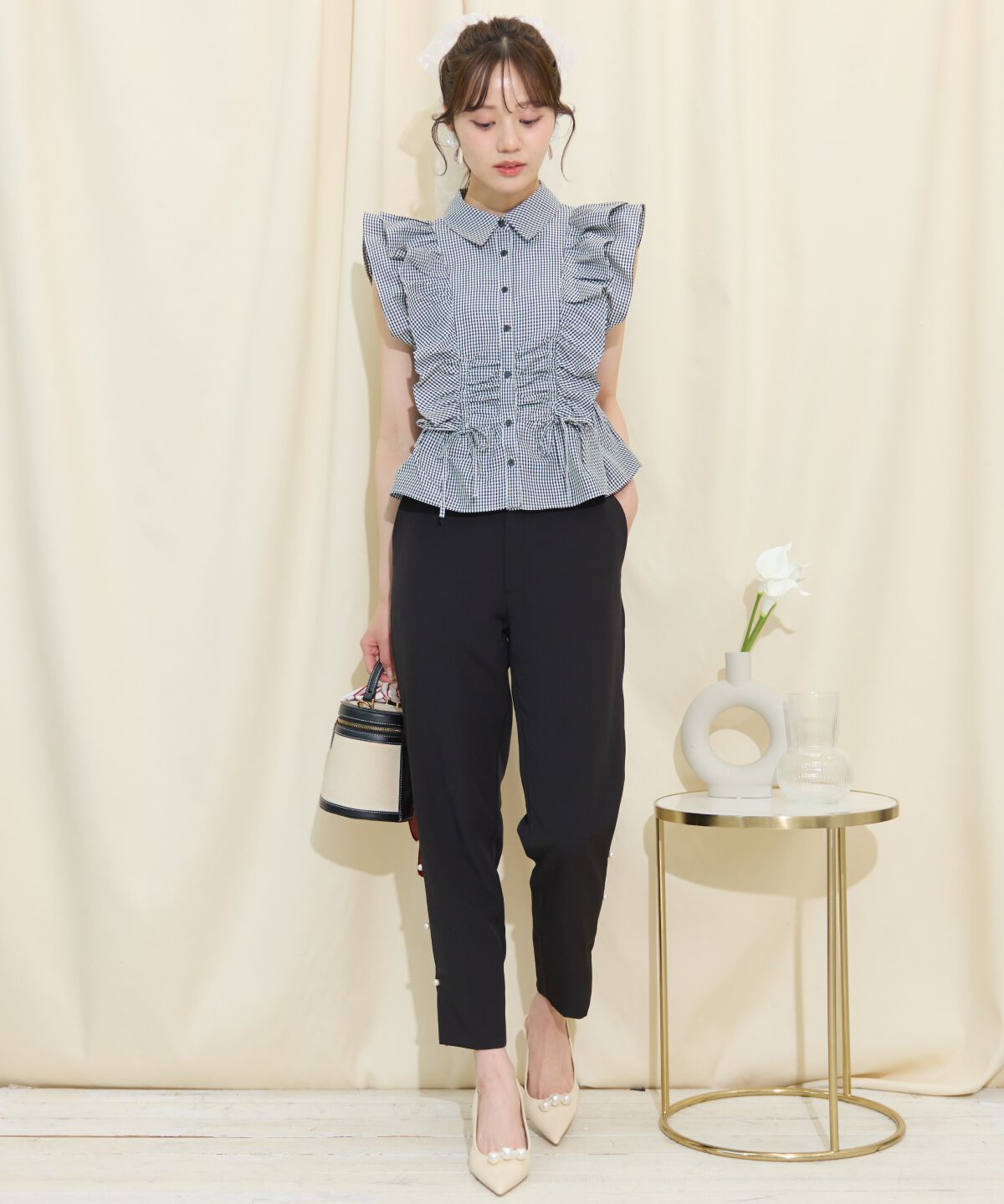 WILLSELECTION「パールデザインテーパードパンツ」|その他|