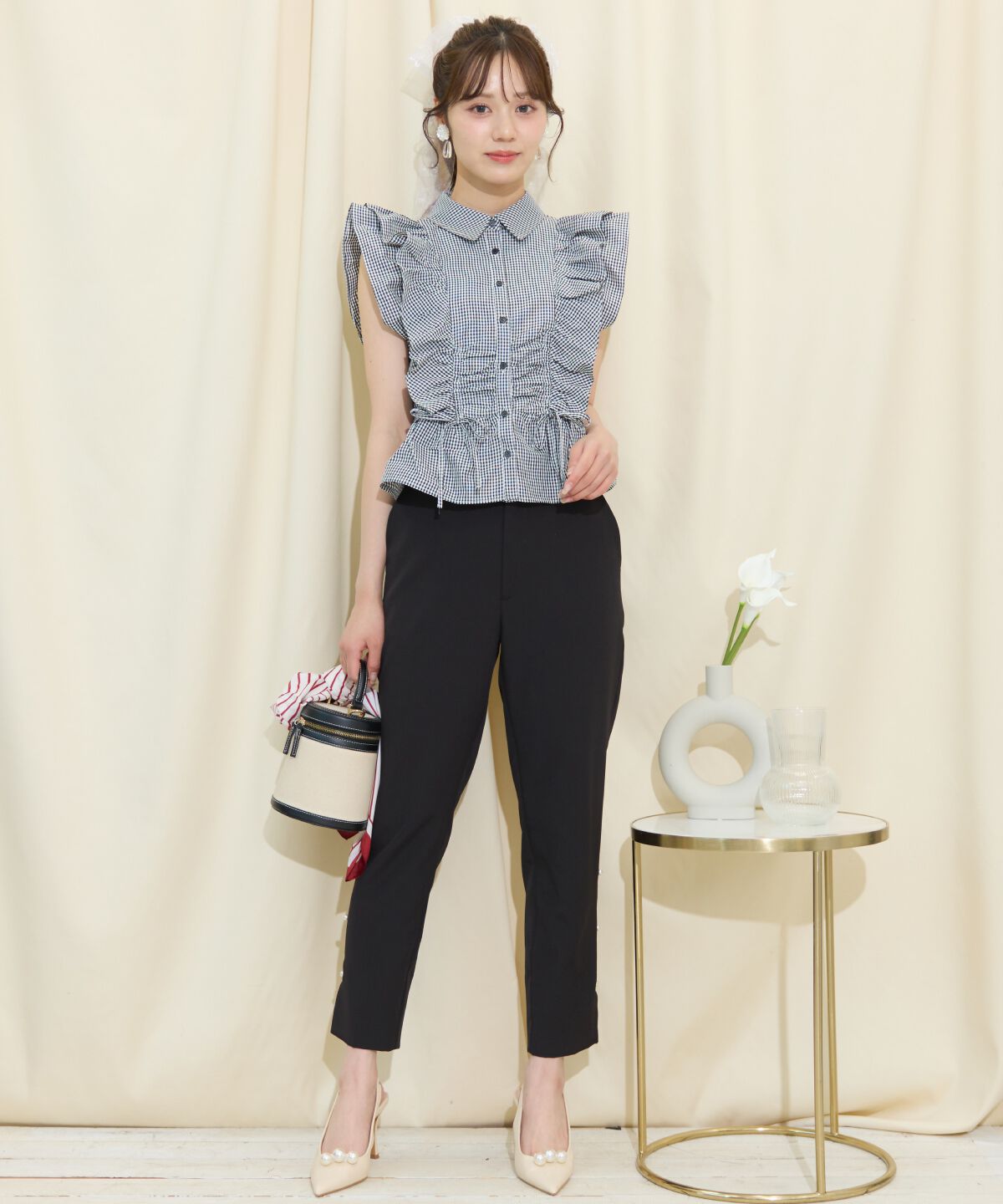 WILLSELECTION「パールデザインテーパードパンツ」|その他|