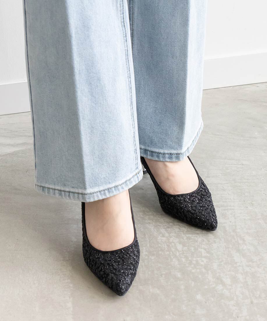  「グリッターチュールパンプス」|パンプス|