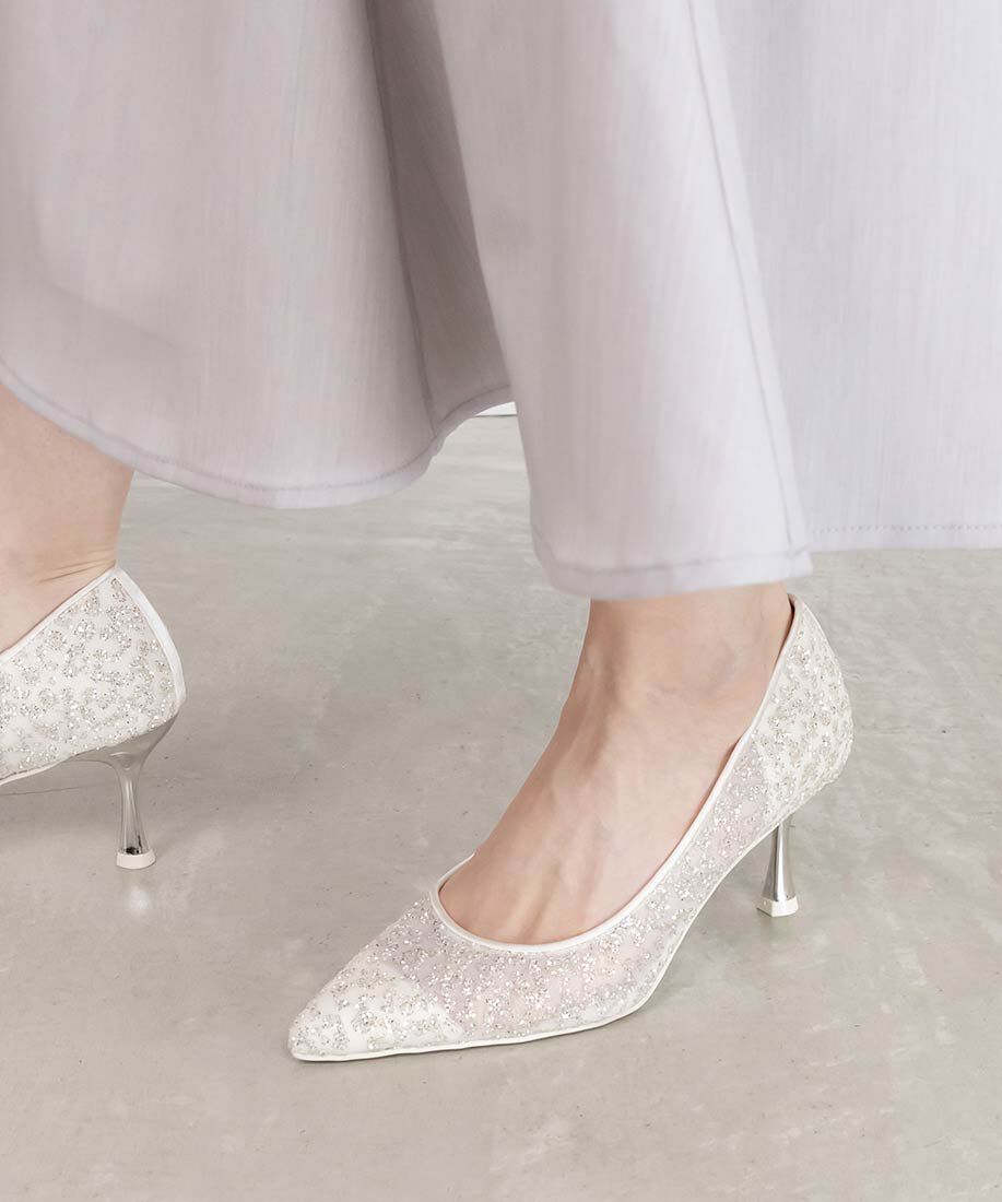  「グリッターチュールパンプス」|パンプス|