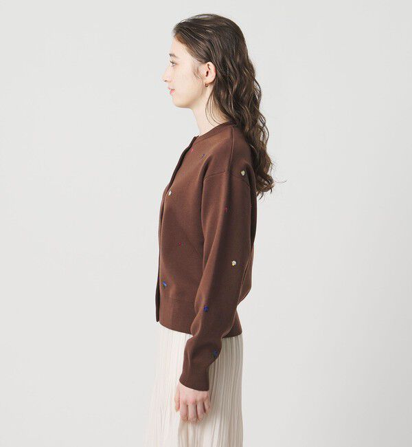 UNITED ARROWS「フラワー エンブロイダリー カーディガン」|カーディガン|