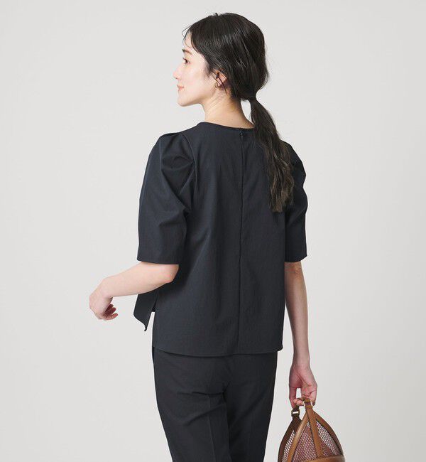 UNITED ARROWS「RIRANCHA ツイル ブラウス ‐ウォッシャブル‐」|シャツ・ブラウス|NAVY