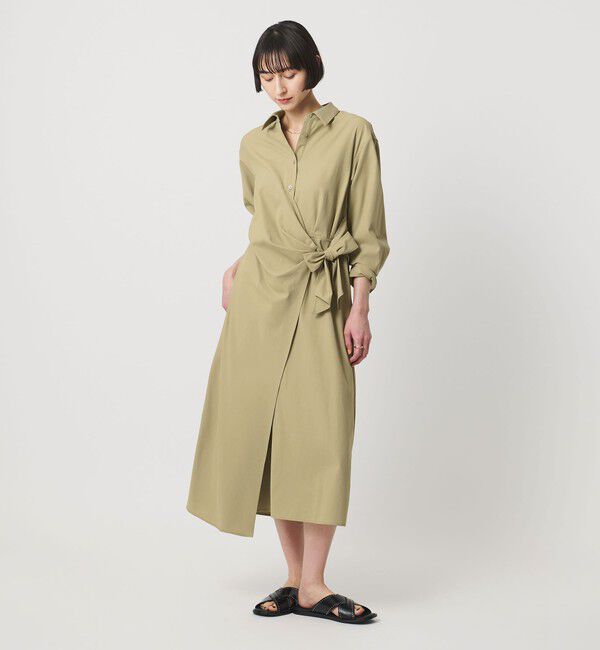 UNITED ARROWS「ドレープ ギャザー ワンピース ‐ウォッシャブル‐」|ワンピース|