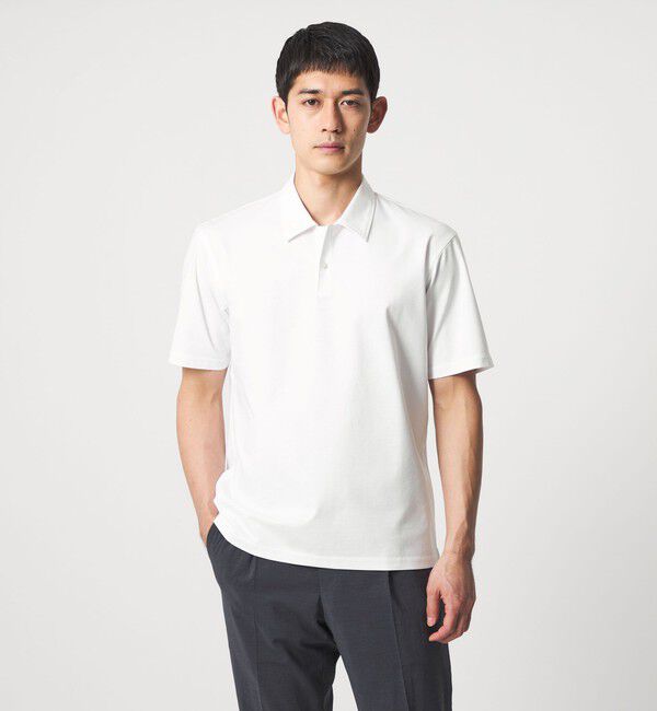 UNITED ARROWS「ポンチ ポロシャツ UA COZY 抗菌防臭 接触冷感」|Tシャツ・カットソー|