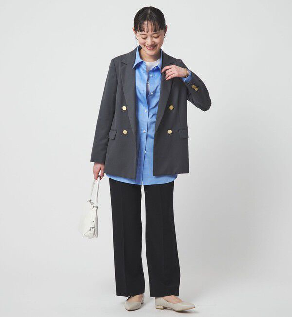 UNITED ARROWS green label relaxing「［size SHORT/TALLあり］Daily Chic セミフレア パンツ」|スラックス|