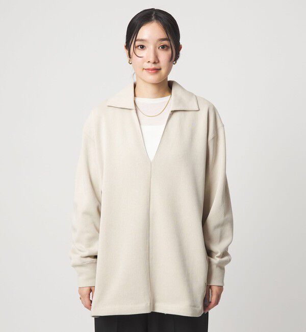 UNITED ARROWS green label relaxing「【WEB限定】＜at ease＞ダブルフェイス エリツキ プルオーバー カットソー」|Tシャツ・カットソー|