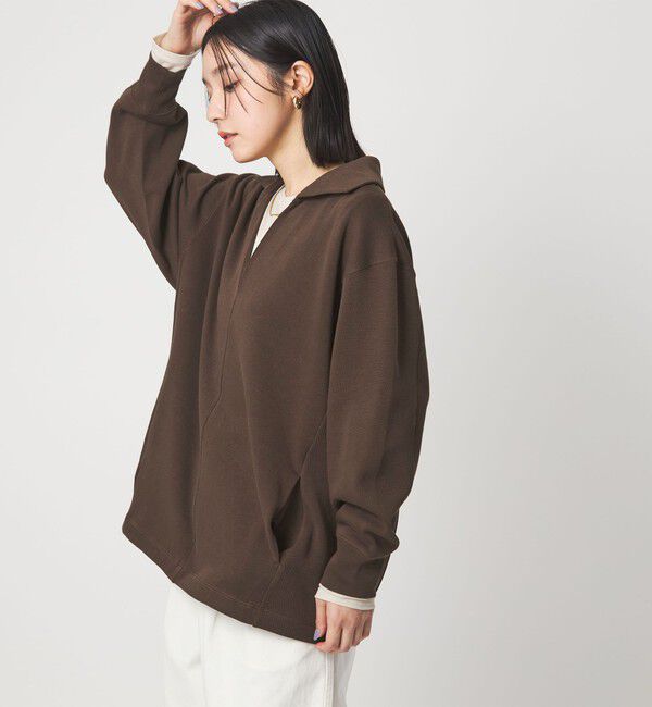 UNITED ARROWS green label relaxing「【WEB限定】＜at ease＞ダブルフェイス エリツキ プルオーバー カットソー」|Tシャツ・カットソー|