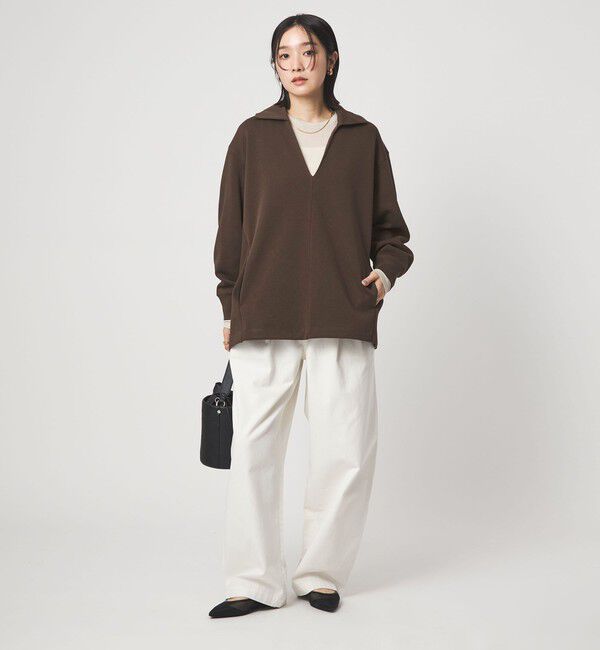 UNITED ARROWS green label relaxing「【WEB限定】＜at ease＞ダブルフェイス エリツキ プルオーバー カットソー」|Tシャツ・カットソー|