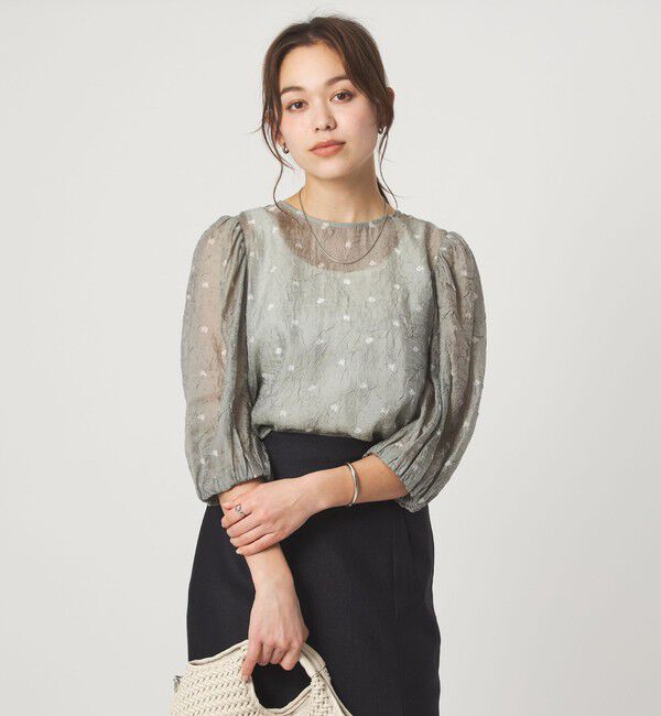 UNITED ARROWS green label relaxing「ワッシャープリント ブラウス」|シャツ・ブラウス|