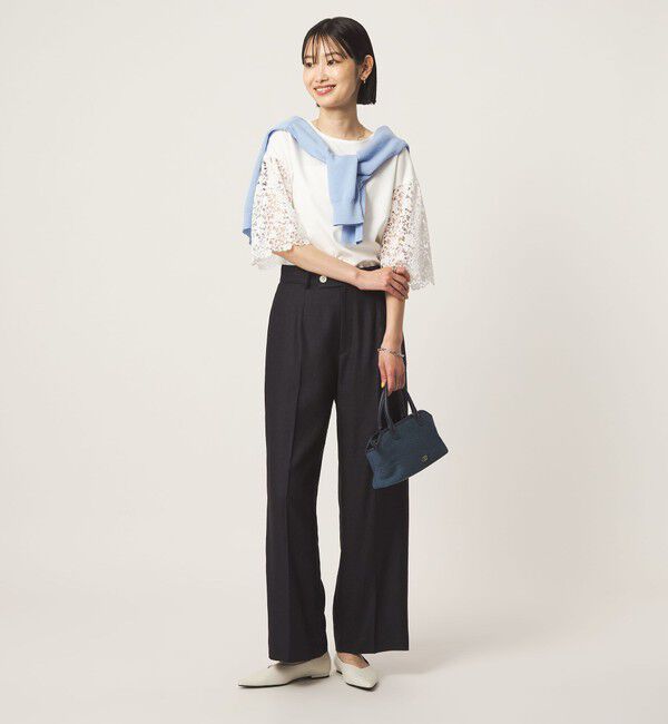 UNITED ARROWS green label relaxing「袖レース ドッキング プルオーバー カットソー」|Tシャツ・カットソー|