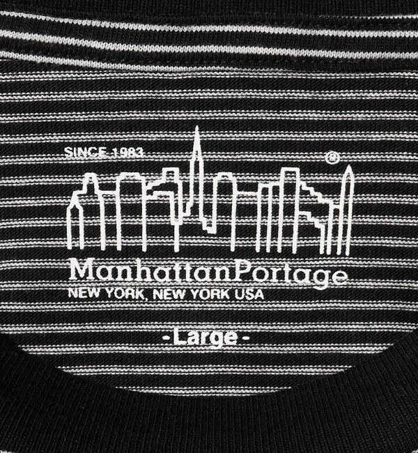 UNITED ARROWS green label relaxing「＜Manhattan Portage＞ ロゴ ボーダー Tシャツ」|Tシャツ・カットソー|