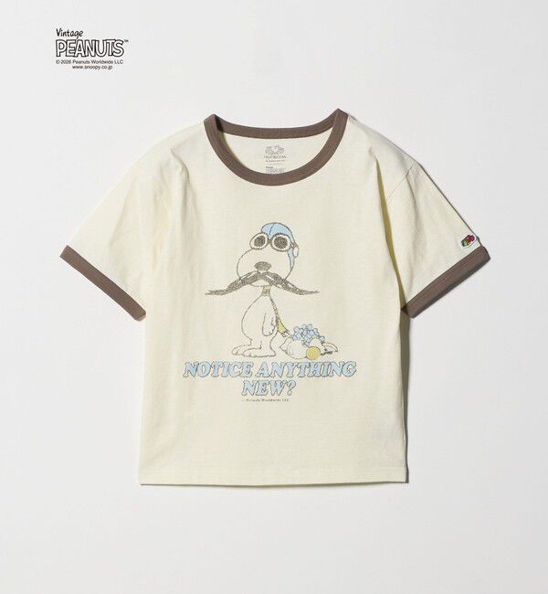 UNITED ARROWS green label relaxing「【別注】＜FRUIT OF THE LOOM &times; PEANUTS＞リンガーTシャツ / キッズ  140cm-150cm」|Tシャツ・カットソー|WHITE