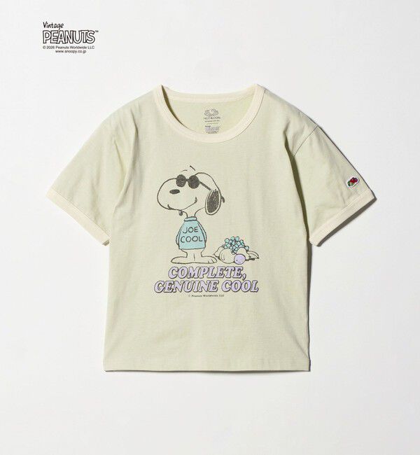 UNITED ARROWS green label relaxing「【別注】＜FRUIT OF THE LOOM &times; PEANUTS＞リンガーTシャツ / キッズ  140cm-150cm」|Tシャツ・カットソー|LIME