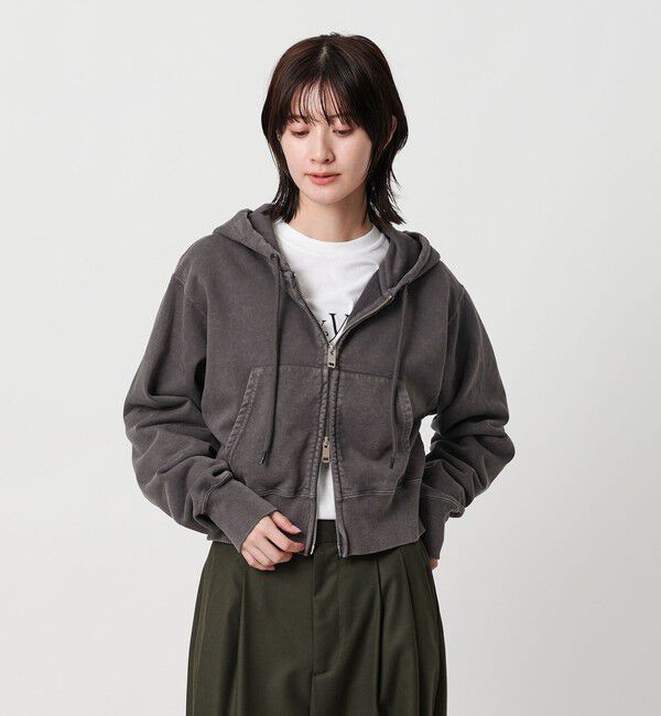 BEAUTY&YOUTH UNITED ARROWS「コットン ショートフロントジップパーカー」|カーディガン|