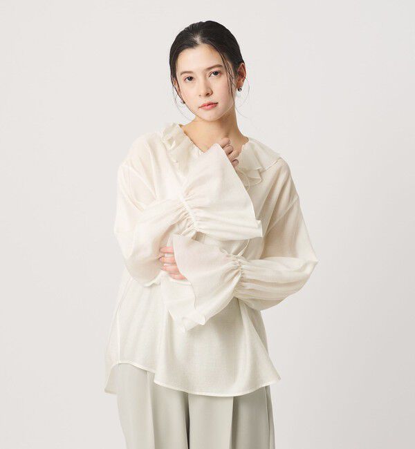 BEAUTY&YOUTH UNITED ARROWS「ラッフル スキッパーブラウス」|シャツ・ブラウス|