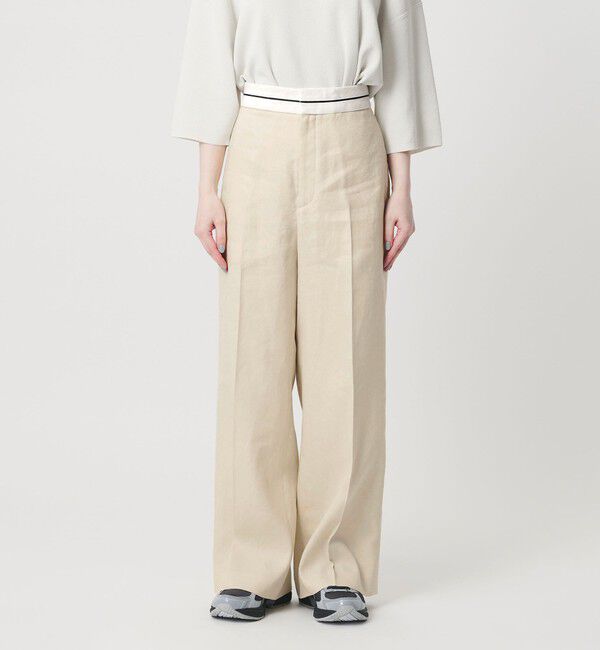 BEAUTY&YOUTH UNITED ARROWS「麻ブレンド マーベルト ワイドパンツ UVカット」|チノ|