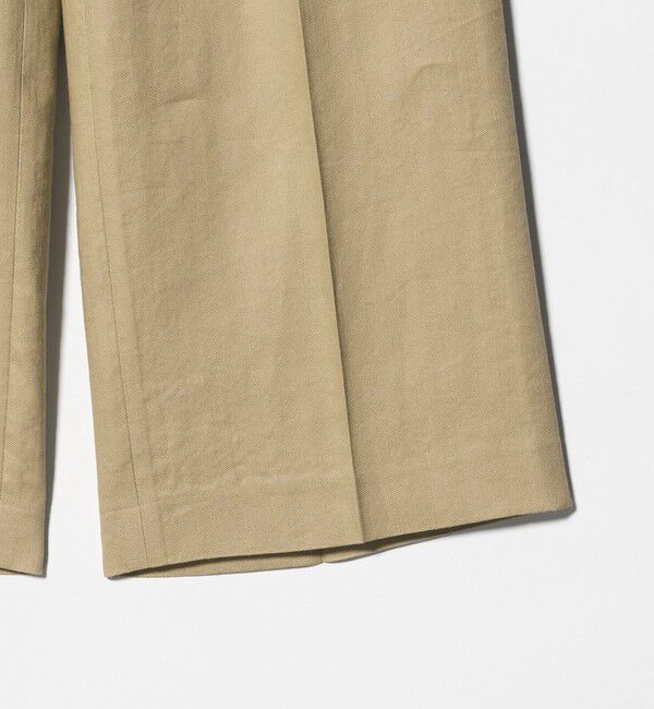 BEAUTY&YOUTH UNITED ARROWS「麻ブレンド マーベルト ワイドパンツ UVカット」|チノ|