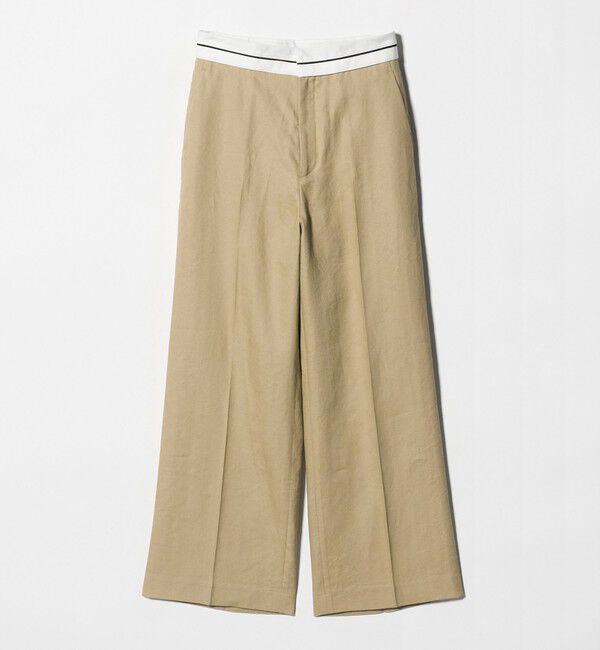 BEAUTY&YOUTH UNITED ARROWS「麻ブレンド マーベルト ワイドパンツ UVカット」|チノ|