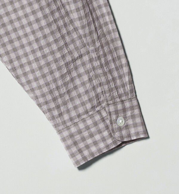 BEAUTY&YOUTH UNITED ARROWS「シャーリング チェック ジップシャツ」|シャツ・ブラウス|