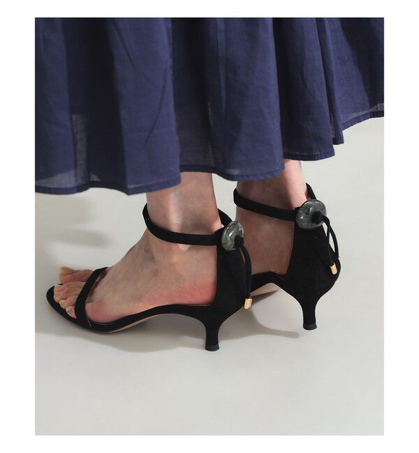 Demi-Luxe BEAMS 「NEBULONI E. / ストーン アンクルゴムストラップ サンダル」|サンダル|