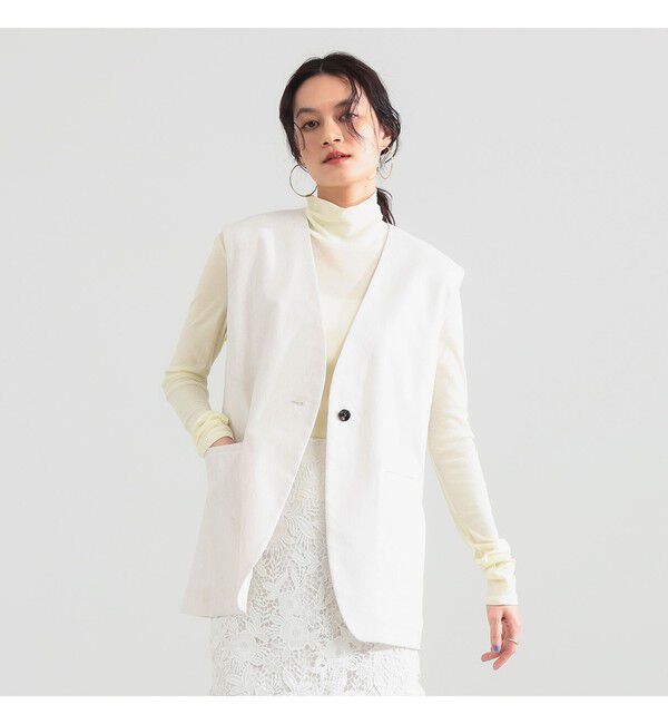 Demi-Luxe BEAMS 「ナチュラル オックス ジレ」|ダウン|