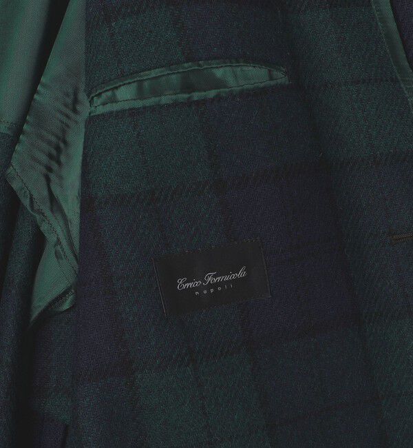 SHIPS「【 SHIPS別注】Errico Formicola: ブラックウォッチ ステンカラー コート」|ステンカラーコート|